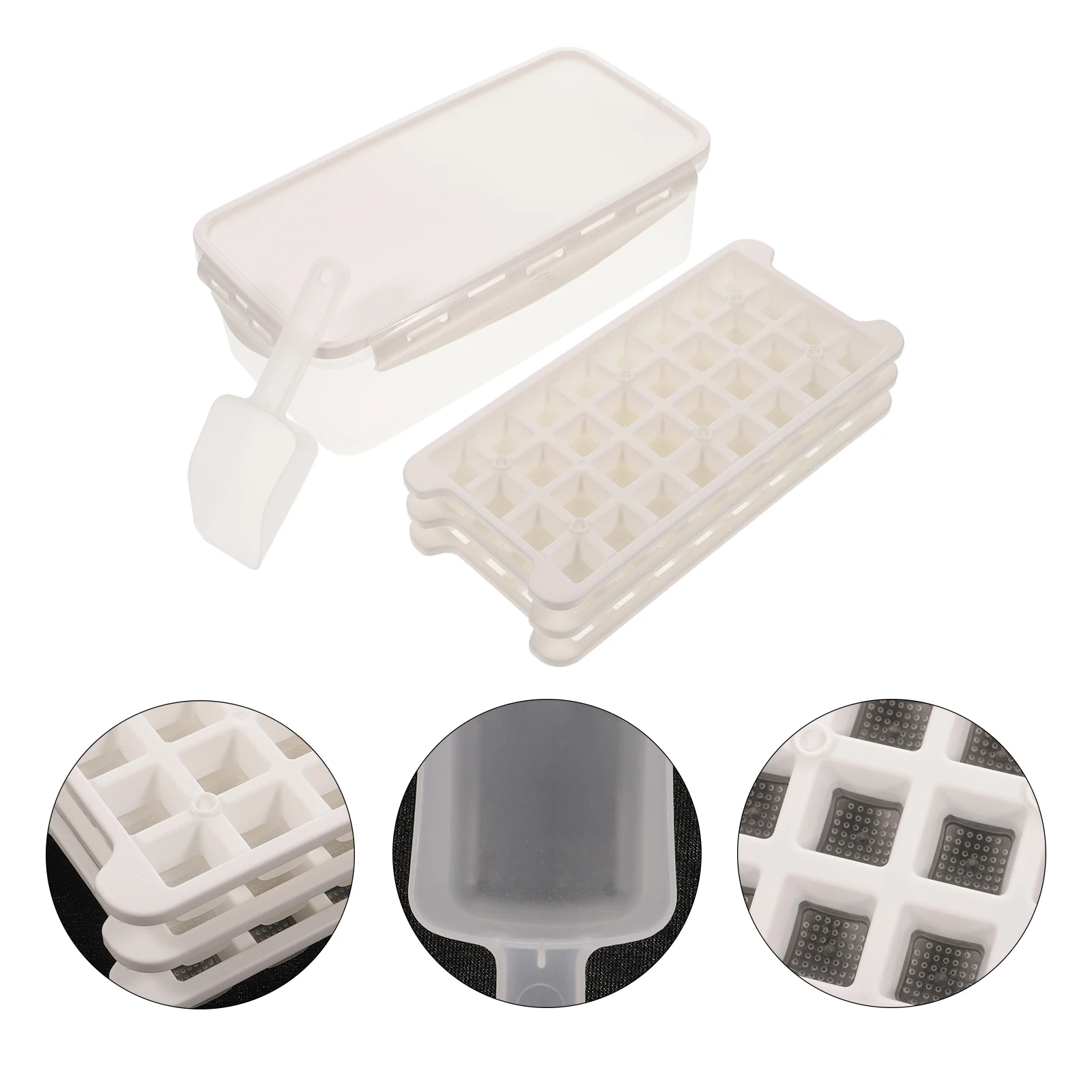 Plastic Ice Cube Mold Tray Container for Home Parties Bars Kitchen Use Reusable Food Safe Resistant Easy Release Design 
Plastic Ice Cube Mold Tray Container for Home Parties Bars Kitchen Use Reusable Food Safe Resistant Easy Release Design