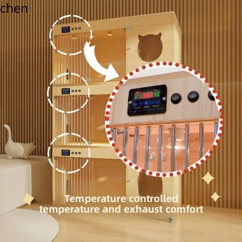 TQH6.23 solid wood intelligent thermostatic cat nest incubator heating household cat cabinet
TQH6.23 solid wood intelligent thermostatic cat nest incubator heating household cat cabinet