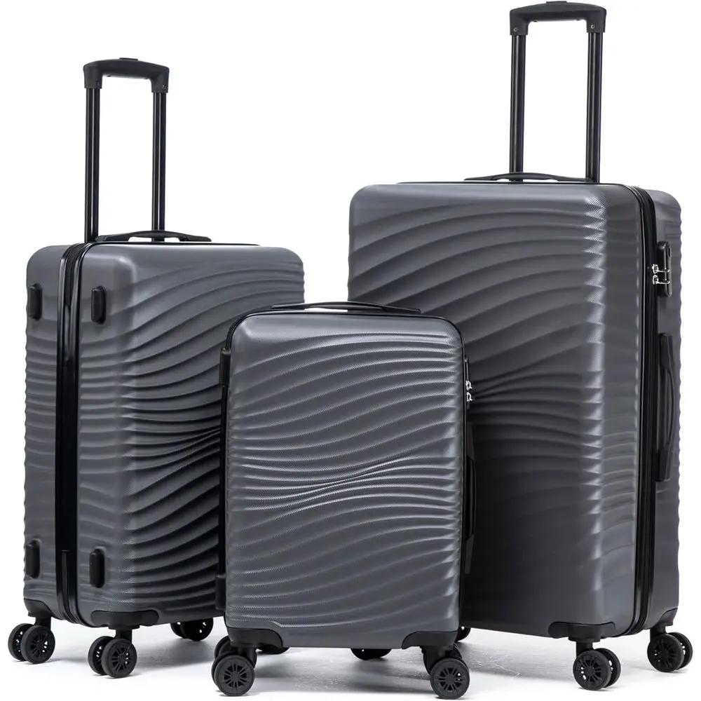 Набор из 3 чемоданов из АБС-пластика: 20/24/28 дюймов, на колесиках-спиннерах, одобрен для ручной клади, легкий, с надежным замком
Набор из 3 чемоданов из АБС-пластика: 20/24/28 дюймов, на колесиках-спиннерах, одобрен для ручной клади, легкий, с надежным замком