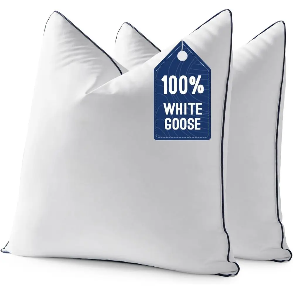 100% Cotton Euro Pillow Inserts, Set of 2, 28x28 Inches, White, Ideal for Decorative Pillows or Sofa Bed in Living Room
100% Cotton Euro Pillow Inserts, Set of 2, 28x28 Inches, White, Ideal for Decorative Pillows or Sofa Bed in Living Room