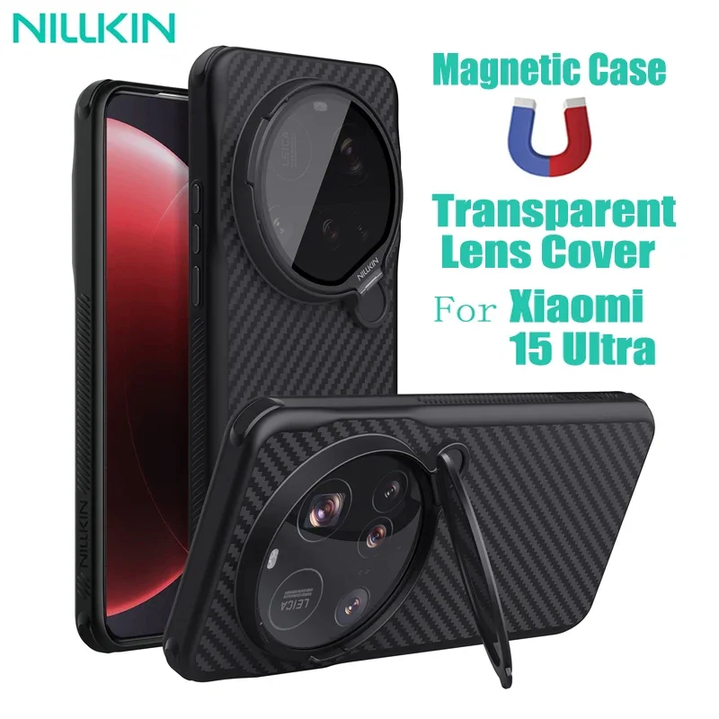 For Xiaomi 15 Ultra MagSafe Case NILLKIN CarboProp Aramid Fiber Magnetic Case Transparent Camera Cover Holder For Xiaomi 15Ultra
For Xiaomi 15 Ultra MagSafe Case NILLKIN CarboProp Aramid Fiber Magnetic Case Transparent Camera Cover Holder For Xiaomi 15Ultra