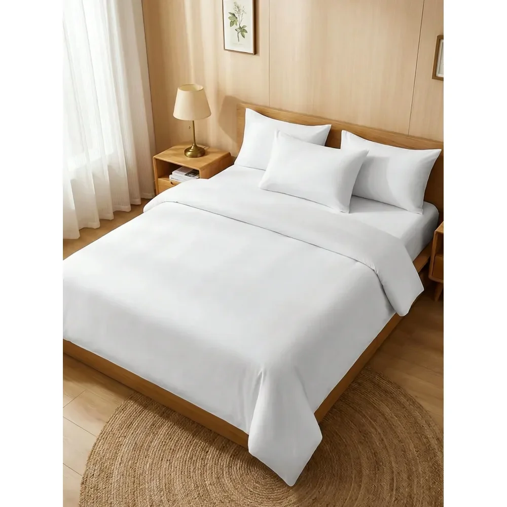 3pcs Solid Color Duvet Cover Set, White Bedding, Comfortable Breathable Bedding Set, SkinFriendly, Minimalist Style Duvet Cover
3pcs Solid Color Duvet Cover Set, White Bedding, Comfortable Breathable Bedding Set, SkinFriendly, Minimalist Style Duvet Cover