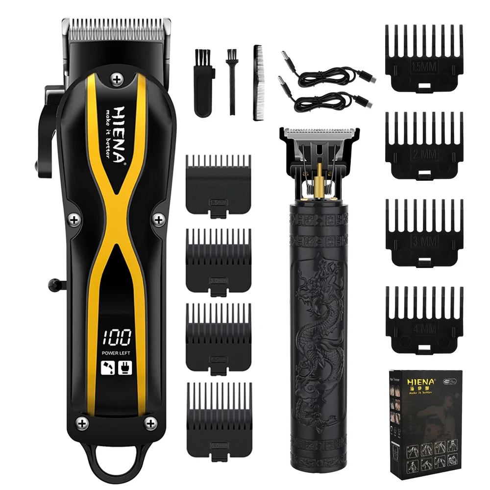 HIENA Professional Hair Trimmer Electric Beard Trimmer For Men Hair Clipper Hair Cutter Machine Haircut Grooming Kit
HIENA Professional Hair Trimmer Electric Beard Trimmer For Men Hair Clipper Hair Cutter Machine Haircut Grooming Kit