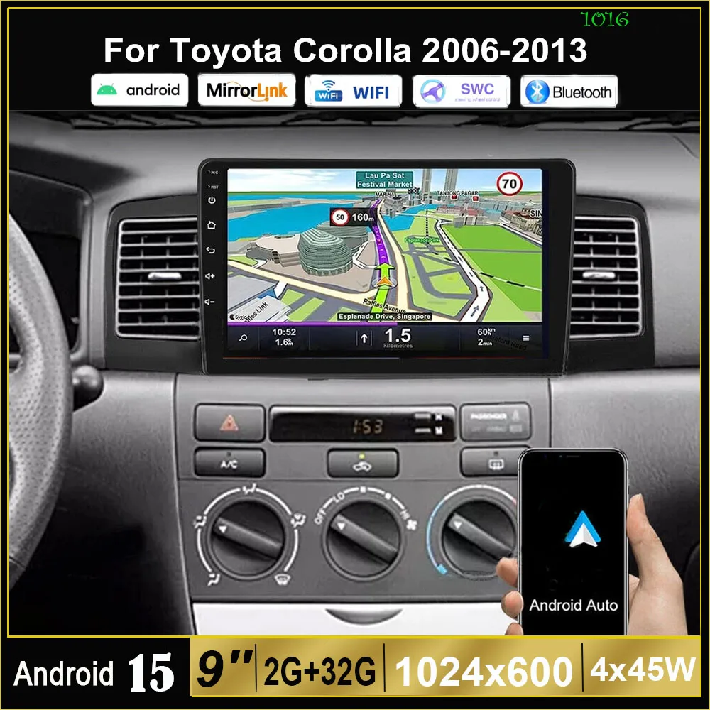 2Din Car Radio Multimedia Player for Toyota Corolla E120 E130 2006-2013 Android15 GPS Bluetooth Navigation Stereo with Carplay
2Din Car Radio Multimedia Player for Toyota Corolla E120 E130 2006-2013 Android15 GPS Bluetooth Navigation Stereo with Carplay