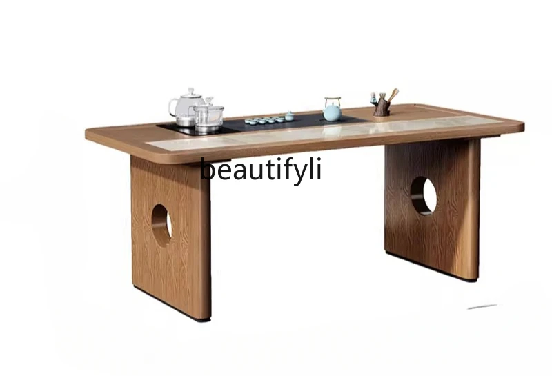 New Chinese tea table and chair combination office tea table modern and simple, home tea table
New Chinese tea table and chair combination office tea table modern and simple, home tea table