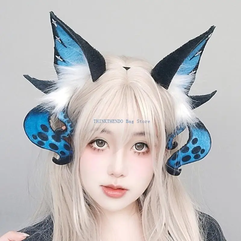 340D Fun And Spooky Cthulhu Plush Ears Headwear Anime Role Play Headgear For LARP Event And Character Parties
340D Fun And Spooky Cthulhu Plush Ears Headwear Anime Role Play Headgear For LARP Event And Character Parties