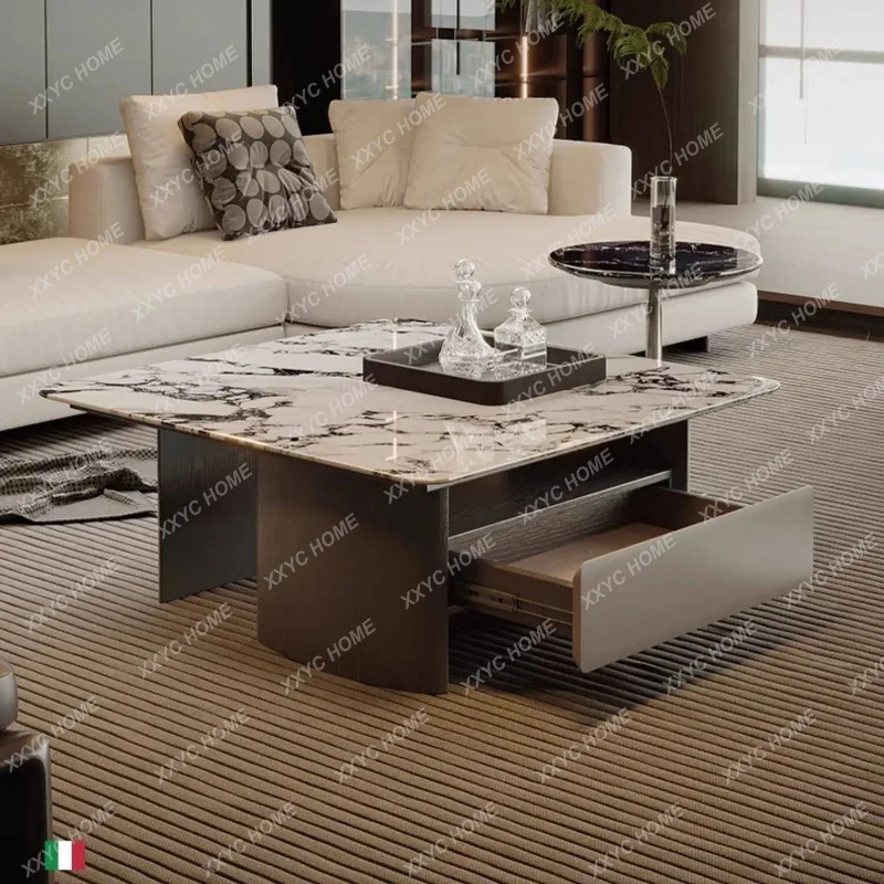 Bulgari marble square coffee table combination household living room
Bulgari marble square coffee table combination household living room