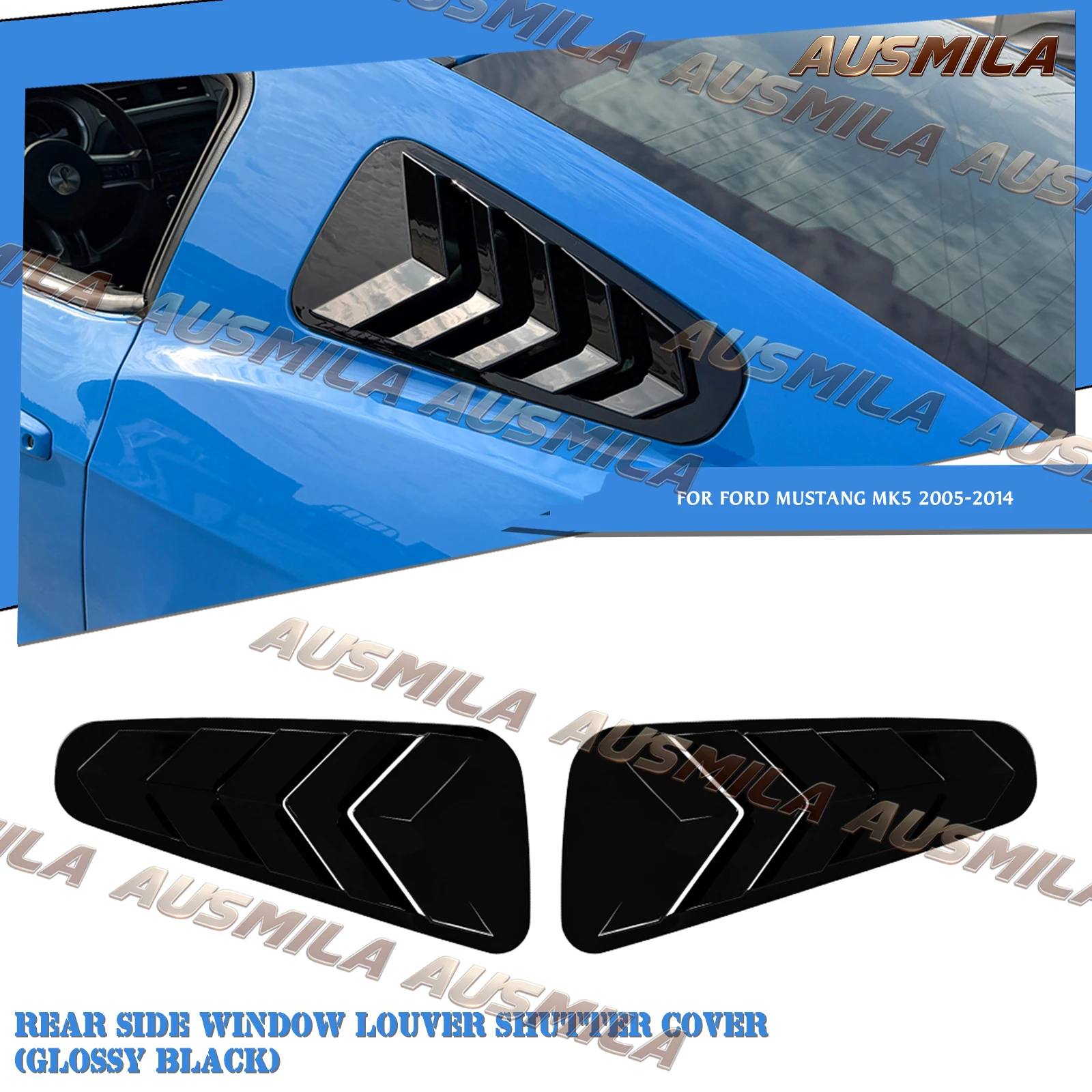 2pcs Rear Louver Window Side Vent Shutter Cover Trim For Ford Mustang MK5 2005-2014
2pcs Rear Louver Window Side Vent Shutter Cover Trim For Ford Mustang MK5 2005-2014