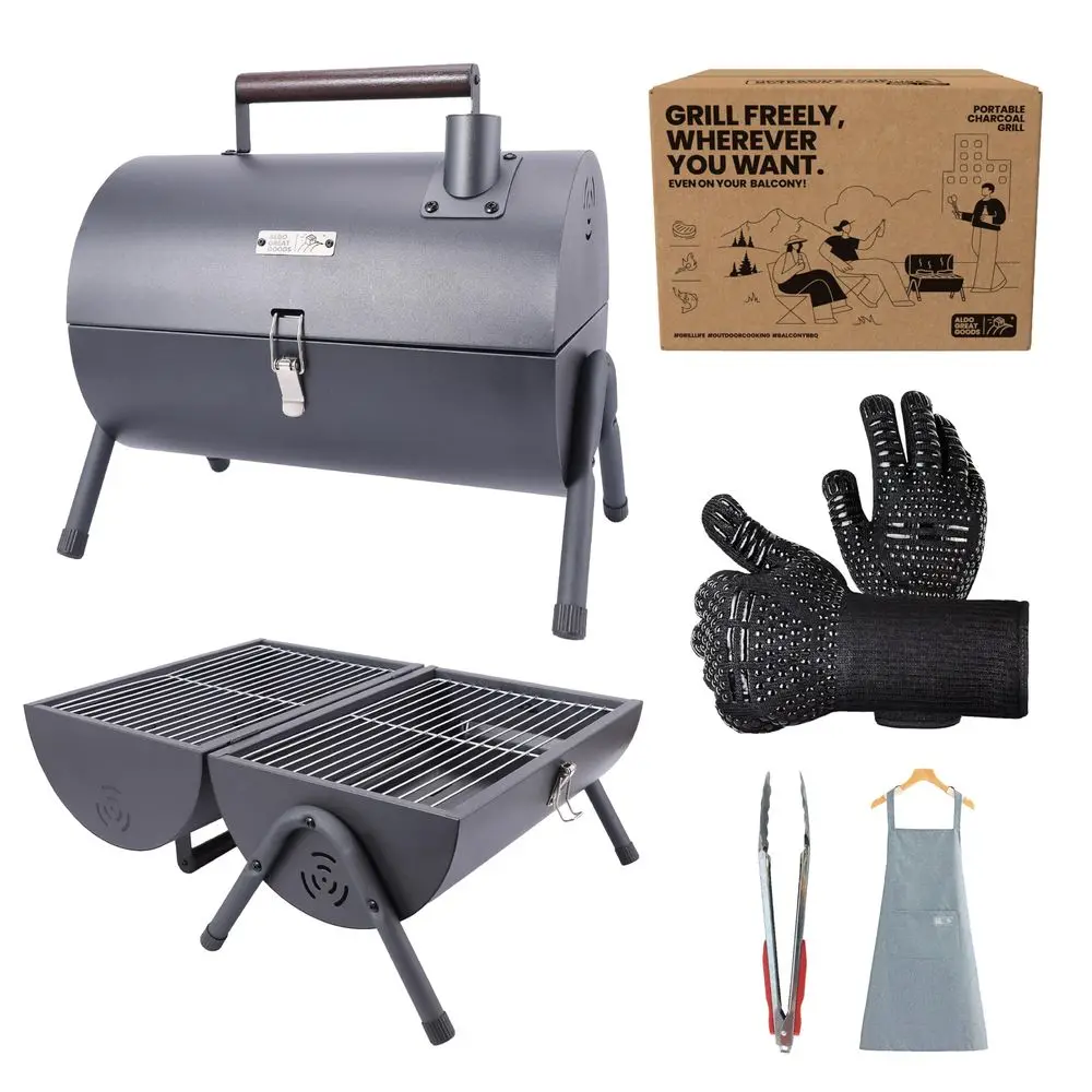 Portable Charcoal Grill 2in1 Tabletop BBQ amp Griddle Combo Compact Mini Barrel Grill for Camping, Balcony amp Tailgating Inclu
Portable Charcoal Grill 2in1 Tabletop BBQ amp Griddle Combo Compact Mini Barrel Grill for Camping, Balcony amp Tailgating Inclu