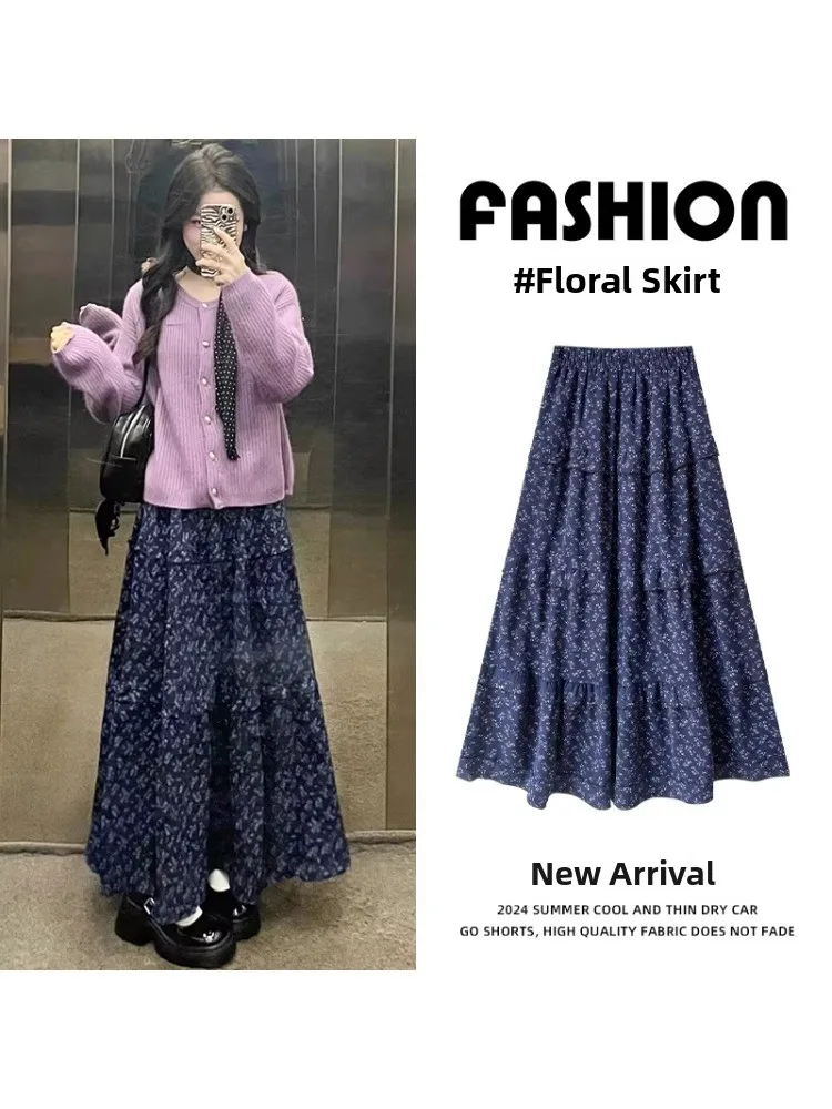 Retro Purple Floral A-Line Midi Skirt Women's Spring Autumn plus Size High Waist Cake Skirt Hip Covering Casual Style Long Sl...
Retro Purple Floral A-Line Midi Skirt Women's Spring Autumn plus Size High Waist Cake Skirt Hip Covering Casual Style Long Sl...