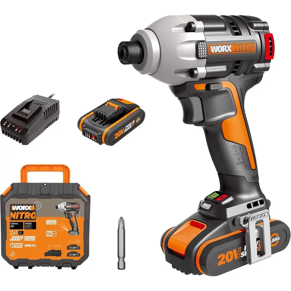 20V 2Ah Impact Driver with 2 Batteries
20V 2Ah Impact Driver with 2 Batteries