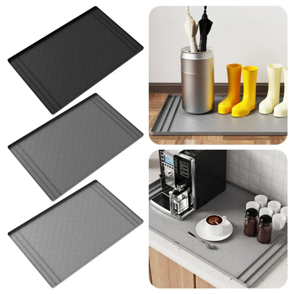 Multi-Function 34" x 22" Under Sink Mat Waterproof Silicone Sink Tray Easy to Clean Cabinet Liner for Kitchen Bathroom
Multi-Function 34" x 22" Under Sink Mat Waterproof Silicone Sink Tray Easy to Clean Cabinet Liner for Kitchen Bathroom