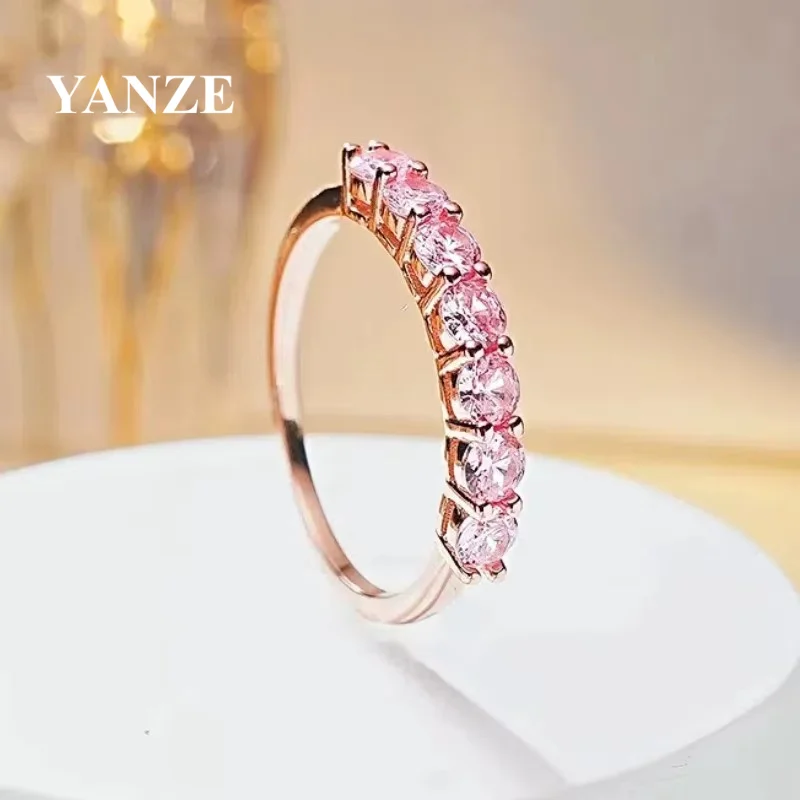 Lab Pink Diamond 925 Silver Row Ring with High Carbon Diamond Rose Gold Luxury High Quality Jewelry Wholesale
Lab Pink Diamond 925 Silver Row Ring with High Carbon Diamond Rose Gold Luxury High Quality Jewelry Wholesale