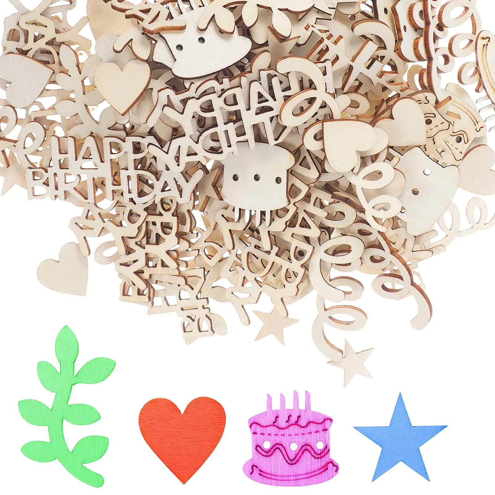 150 Pcs Birthday Cake Wood Slices Centerpieces Crafts Decorations Happy Birthday Ornaments Wood Shapes Painting
150 Pcs Birthday Cake Wood Slices Centerpieces Crafts Decorations Happy Birthday Ornaments Wood Shapes Painting