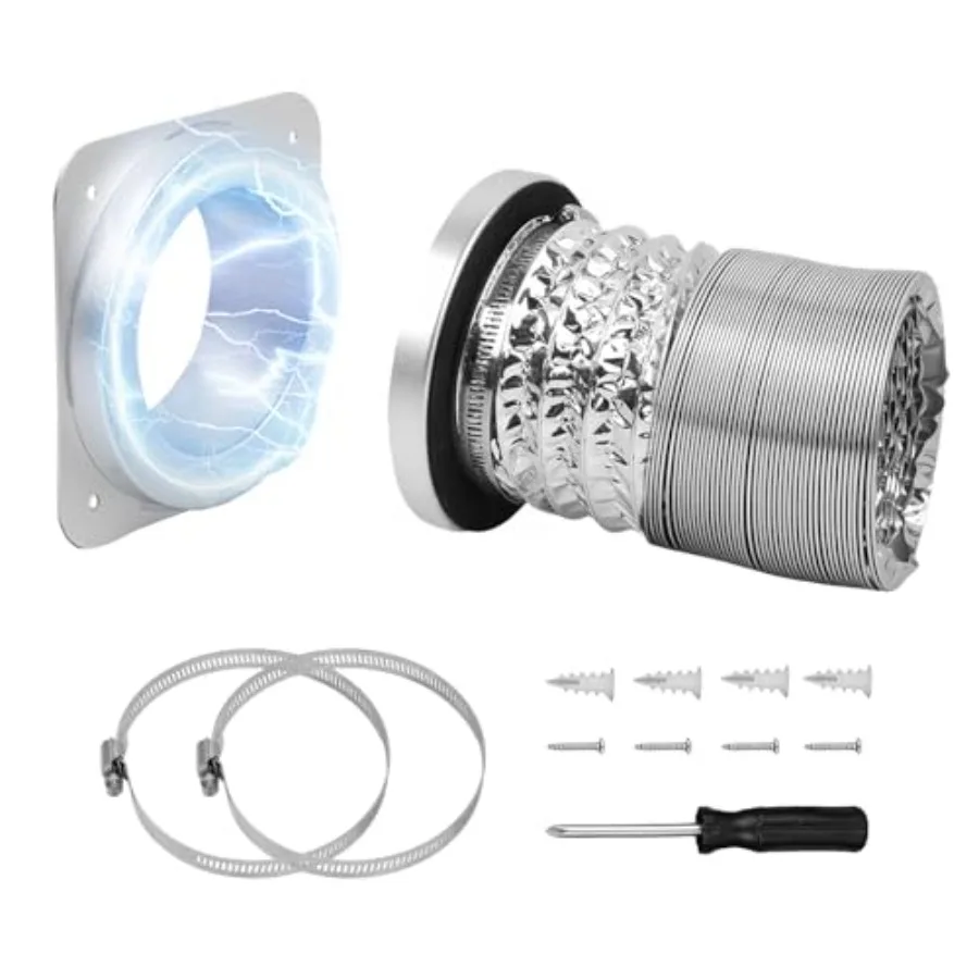 Magnetic Dryer Vent Coupling Connector Kit DV180 with Self-Aligning Magnets, Airtight Seal Easy to Clean Includes 3ft 4-Inch Ho
Magnetic Dryer Vent Coupling Connector Kit DV180 with Self-Aligning Magnets, Airtight Seal Easy to Clean Includes 3ft 4-Inch Ho