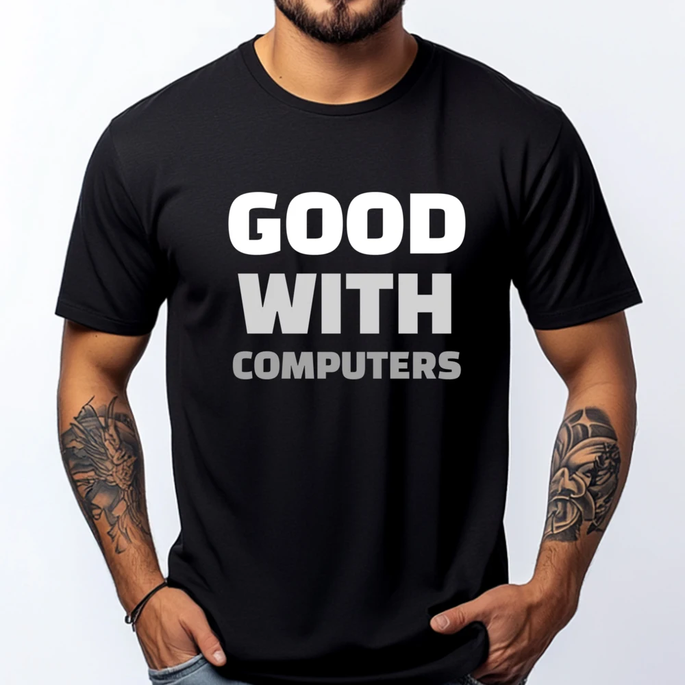 Good With Computers Shirts Graphic Tee New Shirts And T-Shirts Letter Free Shipping Clothes Comfortable Shirts For Men
Good With Computers Shirts Graphic Tee New Shirts And T-Shirts Letter Free Shipping Clothes Comfortable Shirts For Men