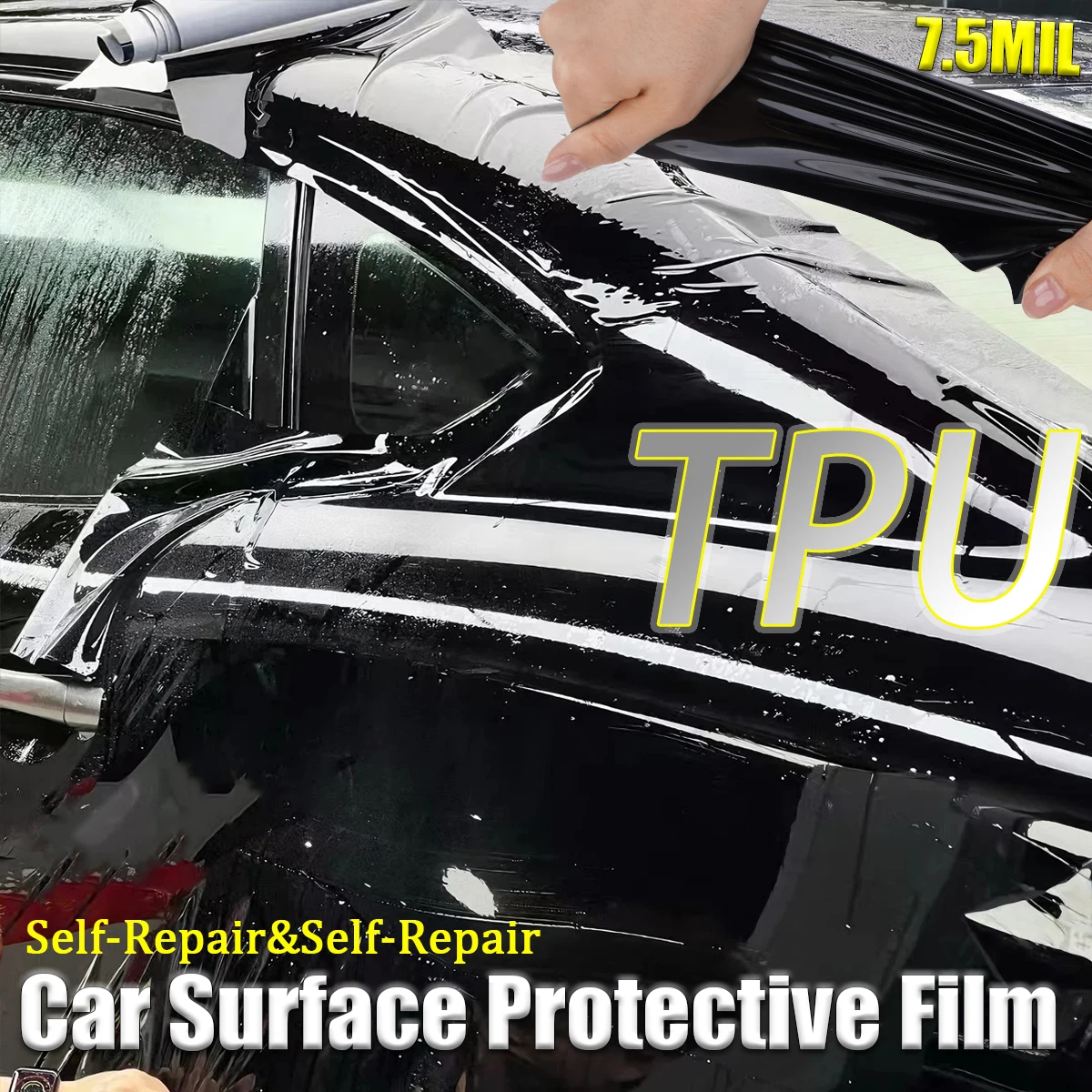 TPU-7,5 Mil 152 см PPF TOP глянцевая черная автомобильная упаковочная пленка без пузырьков двери автомобиля/передняя крышка/зеркало заднего вида самовосстанавливающаяся наклейка
TPU-7,5 Mil 152 см PPF TOP глянцевая черная автомобильная упаковочная пленка без пузырьков двери автомобиля/передняя крышка/зеркало заднего вида самовосстанавливающаяся наклейка