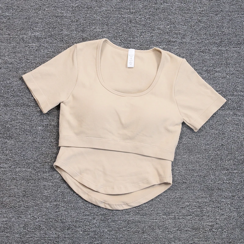 Новый фиксированный бюстгальтер, костюм для йоги, спортивный топ для похудения, Женская дышащая рубашка с коротким рукавом для бега и фитнеса
Новый фиксированный бюстгальтер, костюм для йоги, спортивный топ для похудения, Женская дышащая рубашка с коротким рукавом для бега и фитнеса