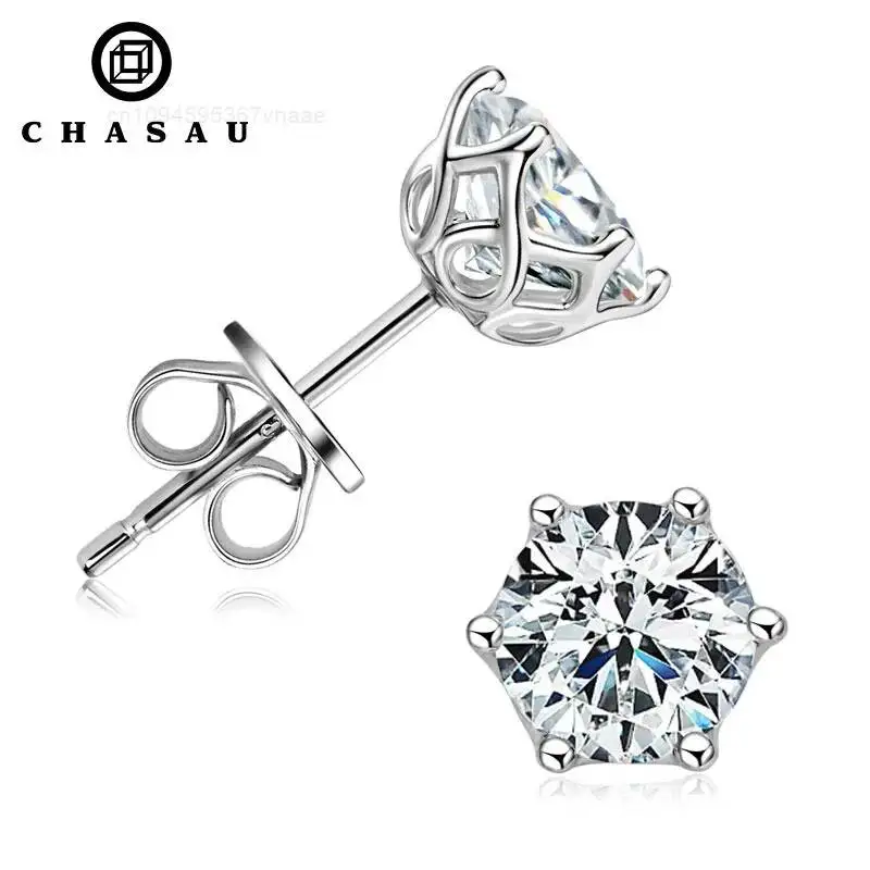 925 Sterling Silver Mossanite 3mm 4mm 5mm 6.5mm 8mm D Color VVS 0.1ct 0.3ct 0.5ct 1ct 2ct Moissanite Stud Earrings
925 Sterling Silver Mossanite 3mm 4mm 5mm 6.5mm 8mm D Color VVS 0.1ct 0.3ct 0.5ct 1ct 2ct Moissanite Stud Earrings