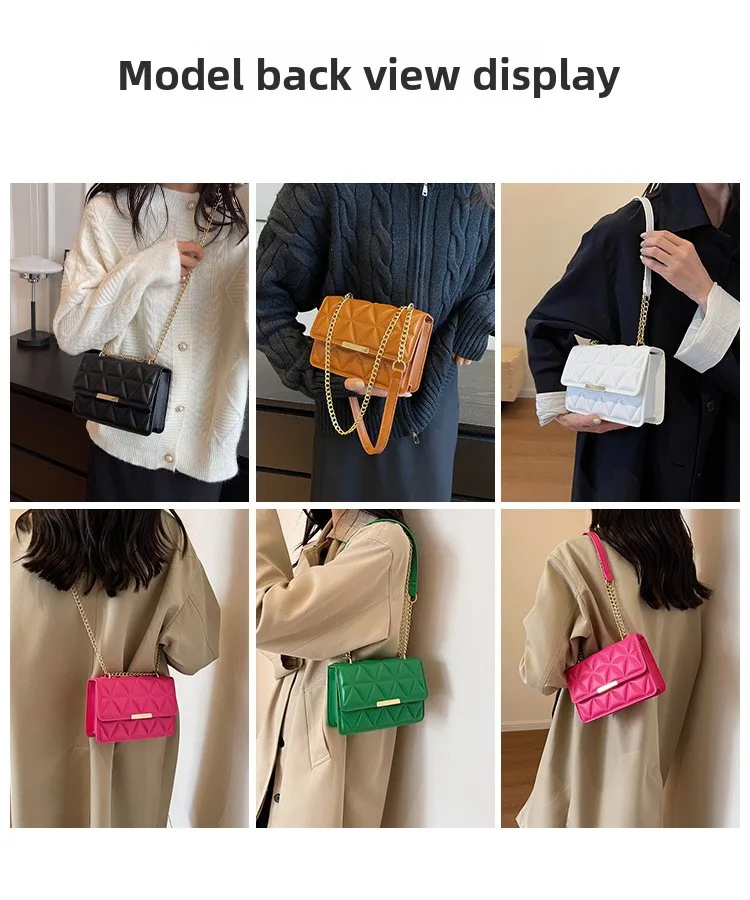 Women Quilted Chain Crossbody Bag Fashion Small Square Shoulder Purse Multi Color Casual Daily Handbag Women Quilted Chain Crossbody Bag Fashion Small Square Shoulder Purse Multi Color Casual Daily Handbag