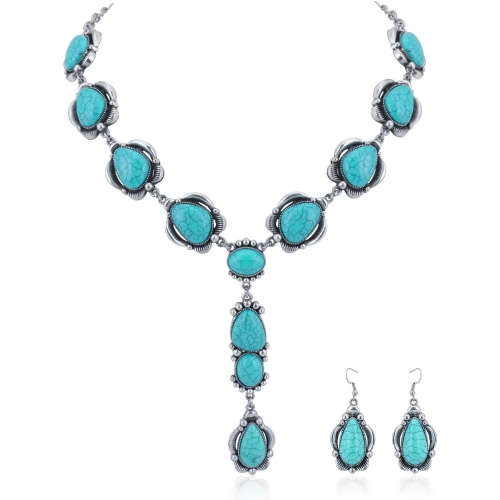 Rustic Western Necklace and Earrings Jewelry Set for Women
Rustic Western Necklace and Earrings Jewelry Set for Women
