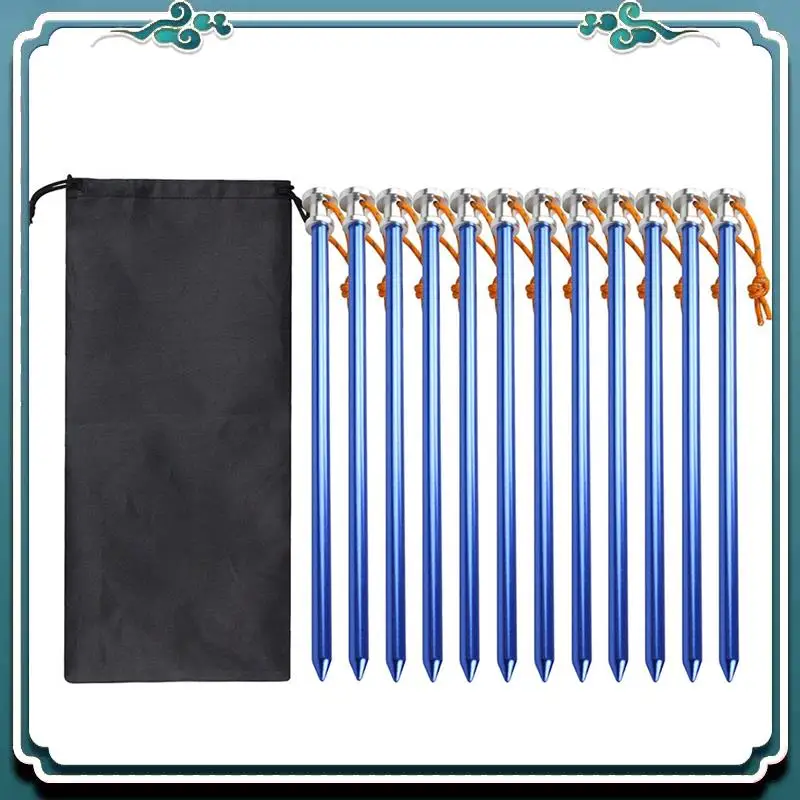 Reliable 12PCS 23Cm Outdoor Tent Pegs Ground Nails With Storage Bag Windproof Nails Camping Accessories Tent Fastening
Reliable 12PCS 23Cm Outdoor Tent Pegs Ground Nails With Storage Bag Windproof Nails Camping Accessories Tent Fastening