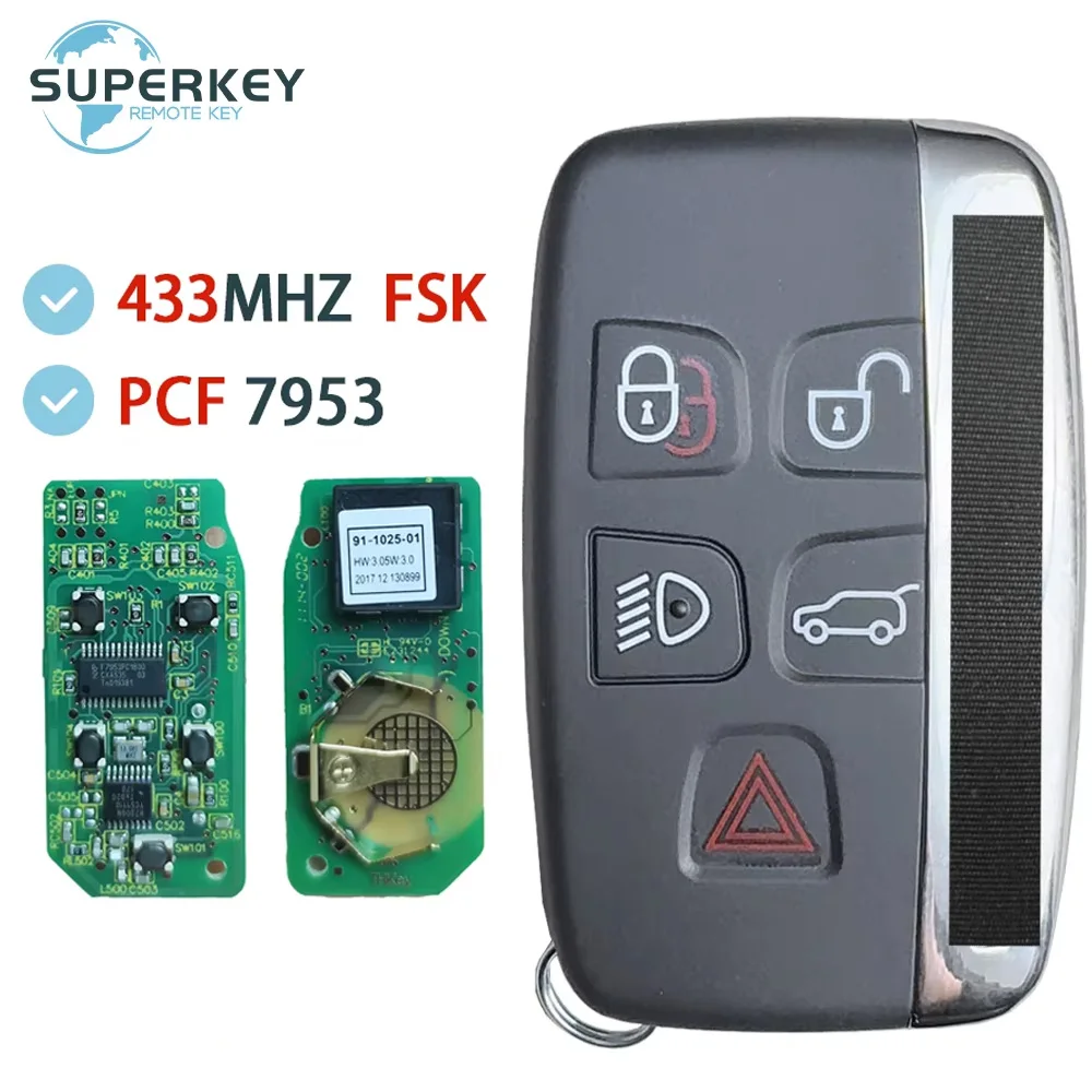 Для Land Rover Discovery 4 Range Sport Evoque Freelander 5 кнопок с OEM Shell Remote Smart Car Key 315 433 МГц ID49 PCF7953
Для Land Rover Discovery 4 Range Sport Evoque Freelander 5 кнопок с OEM Shell Remote Smart Car Key 315 433 МГц ID49 PCF7953
