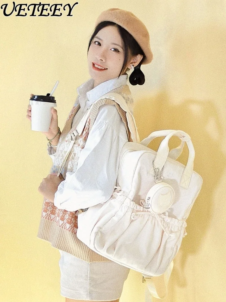 Japanese Style Pure Color All-Matching Sweet Cute Girls' Backpack 16-Inch Computer Gaming Notebook Large Capacity Student Bags
Japanese Style Pure Color All-Matching Sweet Cute Girls' Backpack 16-Inch Computer Gaming Notebook Large Capacity Student Bags
