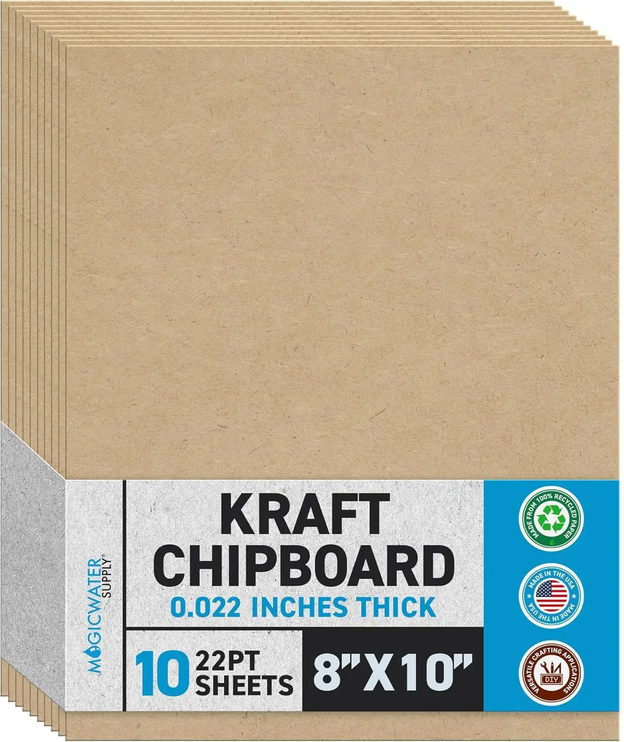 22pt Heavy Kraft Chipboard Sheets 8x10 Inch, 10 Pack for Crafts, Scrapbooking, Picture Frame Backing & DIY Projects
22pt Heavy Kraft Chipboard Sheets 8x10 Inch, 10 Pack for Crafts, Scrapbooking, Picture Frame Backing & DIY Projects