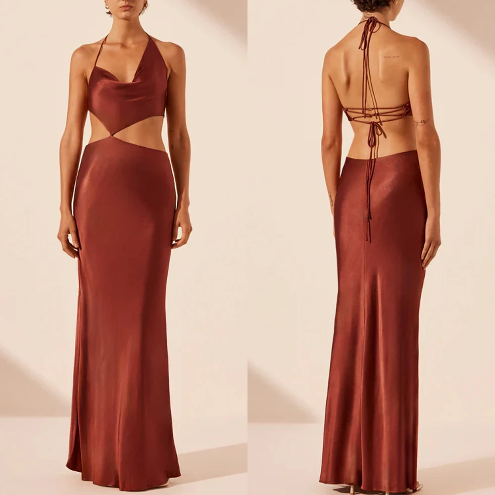 Customized Asymmetrical Cowl Tie Maxi Dress A-Line Evening Dresses Formal Exquisite Occasion High Quality Prom Party Gowns Women
Customized Asymmetrical Cowl Tie Maxi Dress A-Line Evening Dresses Formal Exquisite Occasion High Quality Prom Party Gowns Women