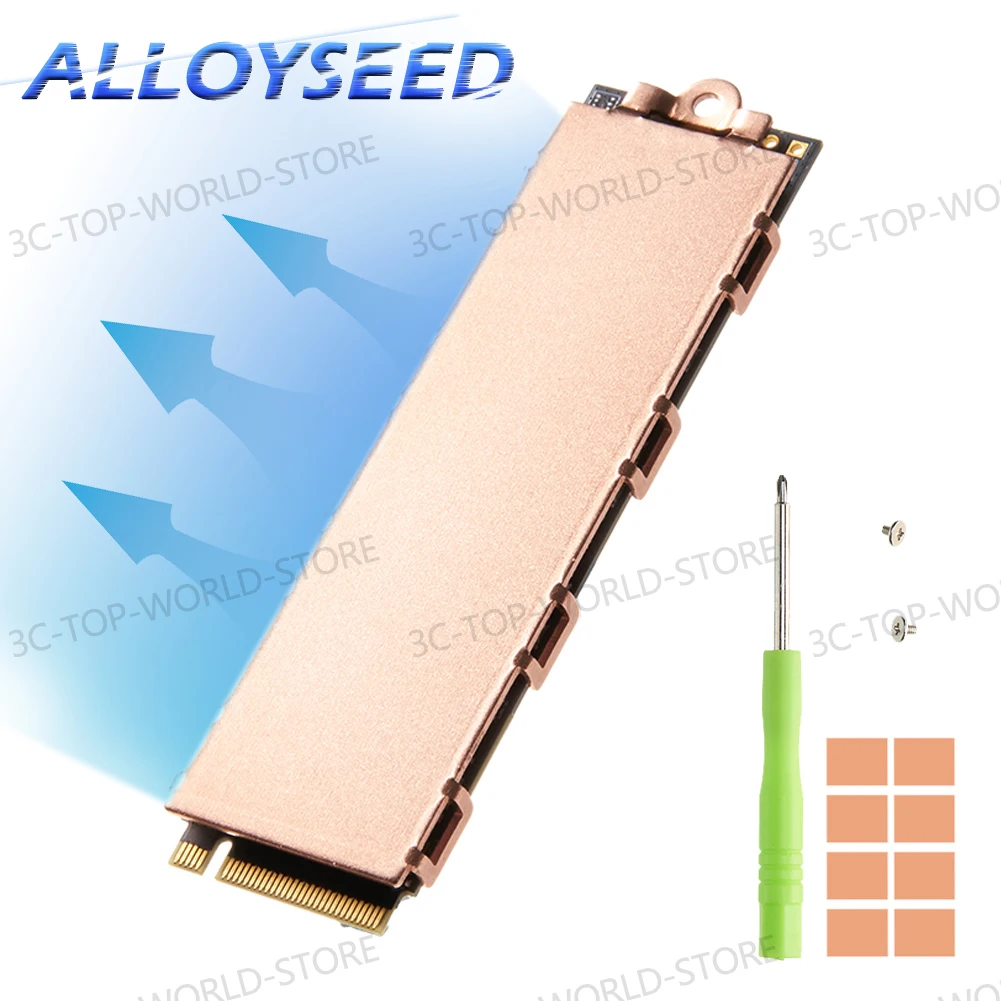 New M.2 HeatSink 2280 SSD Copper Cooler Solid State Disk Radiator with Silicone Thermal Pad 386.4w/MK Laptop Desktop NVME NGFF
New M.2 HeatSink 2280 SSD Copper Cooler Solid State Disk Radiator with Silicone Thermal Pad 386.4w/MK Laptop Desktop NVME NGFF