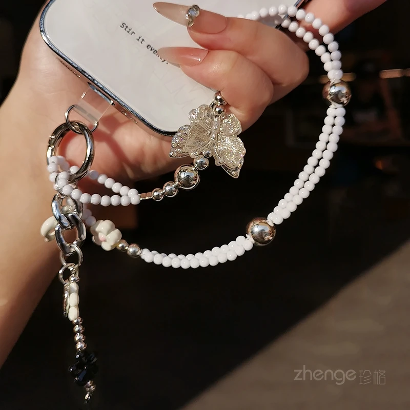 New Arrival Butterfly Beaded Phone Charm Bag Key Camera Hanging Decor
New Arrival Butterfly Beaded Phone Charm Bag Key Camera Hanging Decor