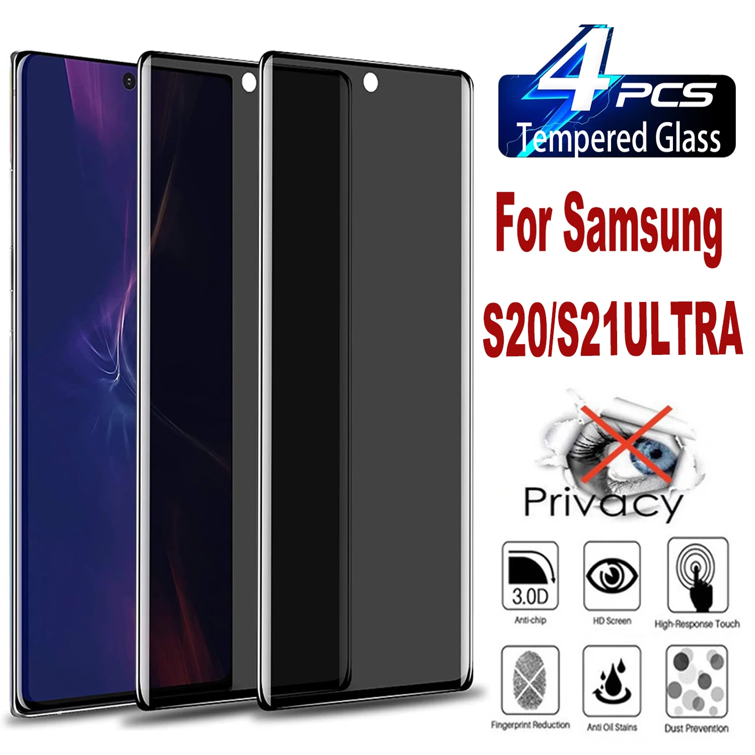 2/4 шт., антишпионское закаленное стекло для Samsung Galaxy S20 Plus S21 S22 S23 S24
2/4 шт., антишпионское закаленное стекло для Samsung Galaxy S20 Plus S21 S22 S23 S24