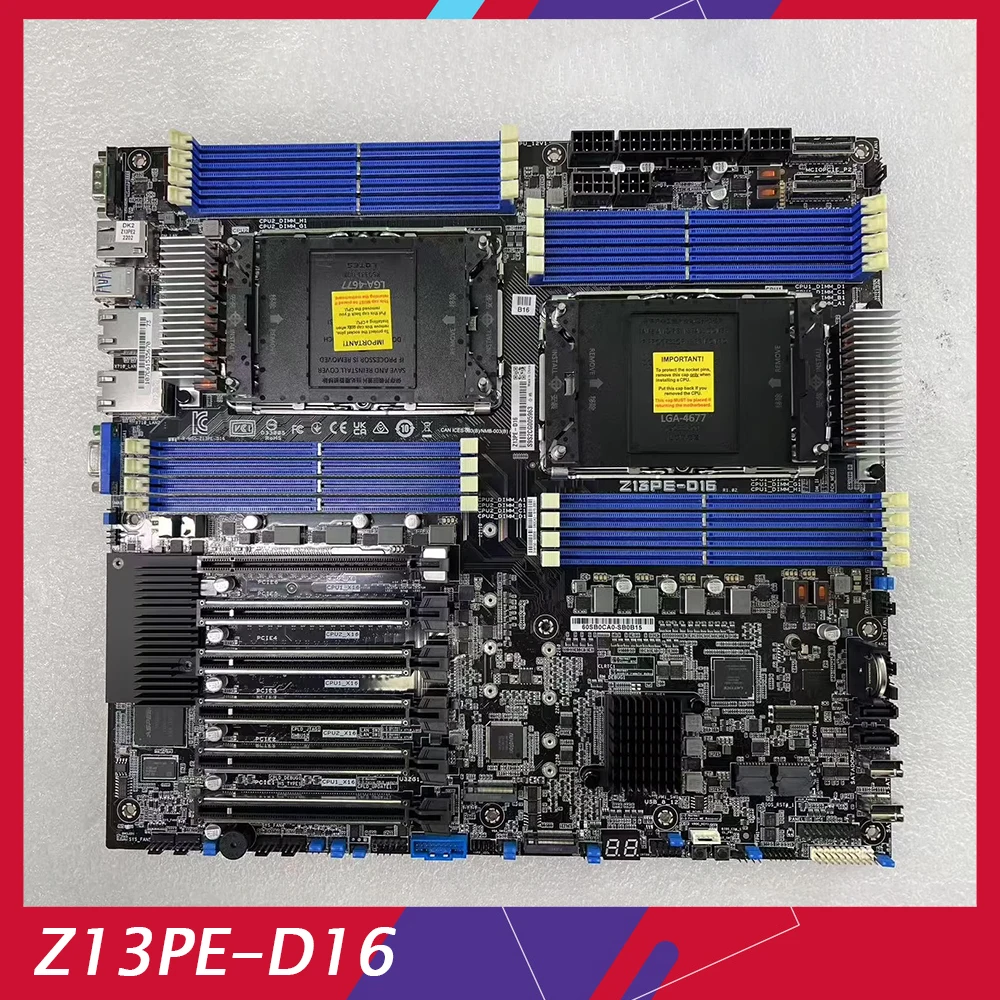 Z13PE-D16 E-ATX Server Motherboard LGA 4677 350W TDP 3 x PCIe 16 x DDR5 4800 RDIMM
Z13PE-D16 E-ATX Server Motherboard LGA 4677 350W TDP 3 x PCIe 16 x DDR5 4800 RDIMM