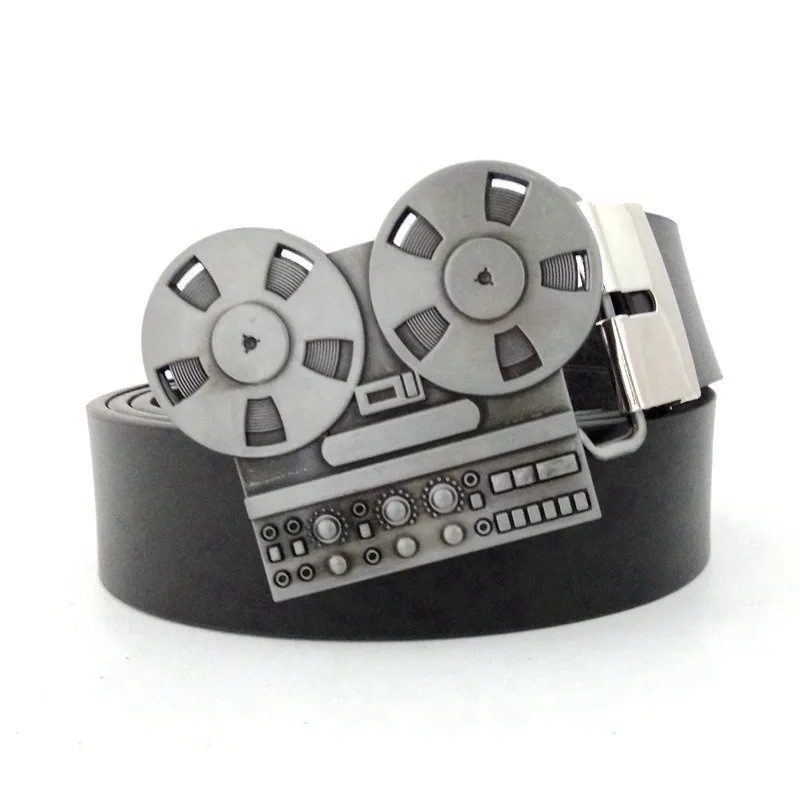 Casual Black PU Leather Men Belt with Metal Buckle Antique Silver Vintage Reel-to-Reel Tape Recorder, Drop Shipping Welcome
Casual Black PU Leather Men Belt with Metal Buckle Antique Silver Vintage Reel-to-Reel Tape Recorder, Drop Shipping Welcome