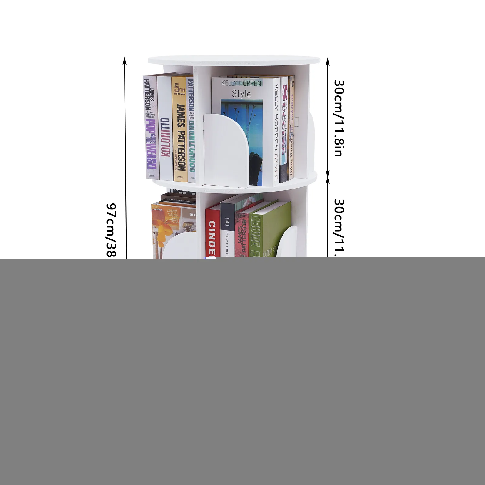3-Tier 360 PVC Rotating Shelves Bookshelf Stainless Steel Stackable Floor Standing Organizer Shelf White Indoor
3-Tier 360 PVC Rotating Shelves Bookshelf Stainless Steel Stackable Floor Standing Organizer Shelf White Indoor