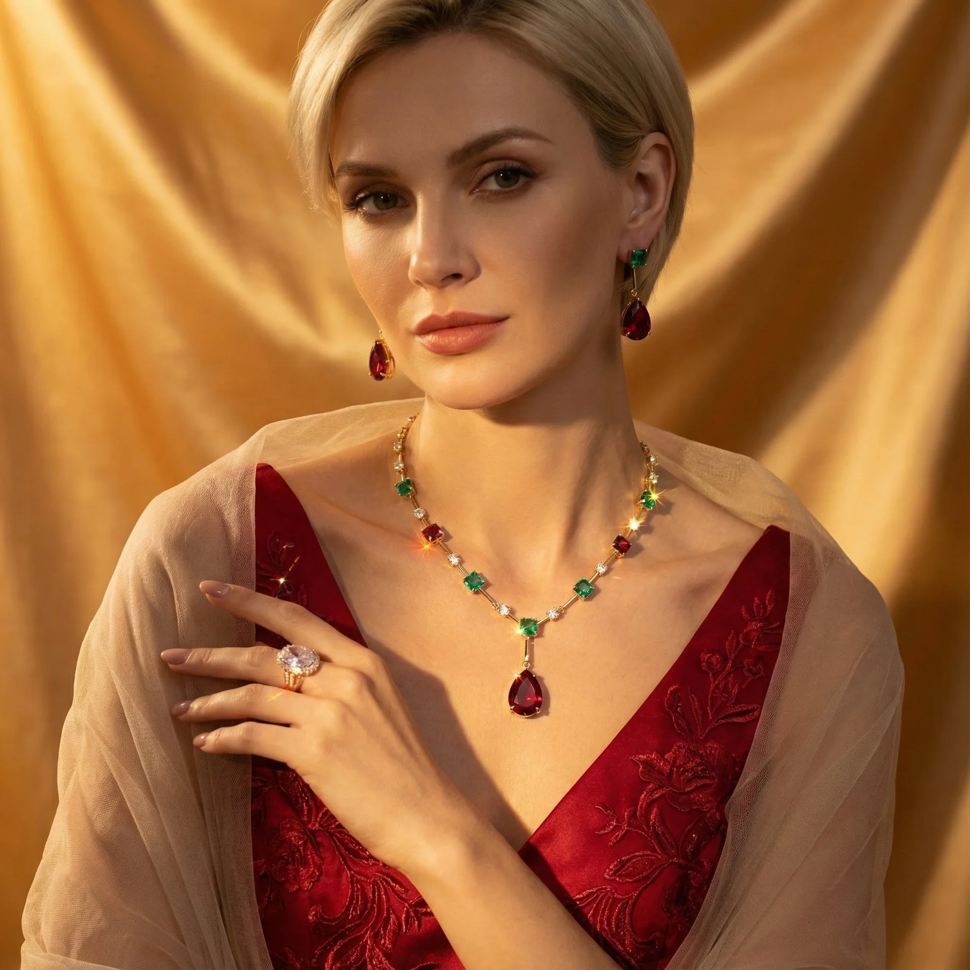 Gorgeous Pigeon Red Pendant Jewelry Set European Style Full Necklace Exquisite Party Daily Accessories for Women
Gorgeous Pigeon Red Pendant Jewelry Set European Style Full Necklace Exquisite Party Daily Accessories for Women