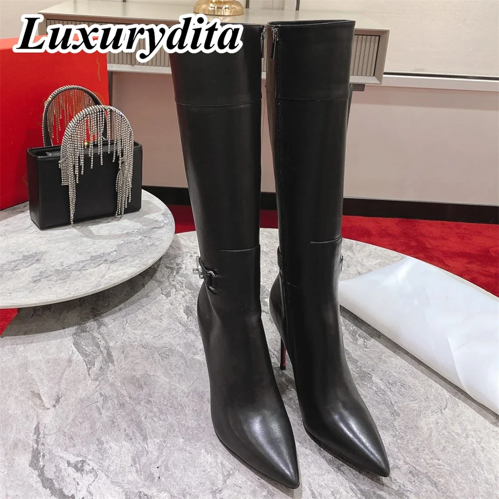 Top Quality Womens High Heel Boots Luxury Fashion Women Ankle Boots Designer Red heel leather sole over the knee boots 0612
Top Quality Womens High Heel Boots Luxury Fashion Women Ankle Boots Designer Red heel leather sole over the knee boots 0612