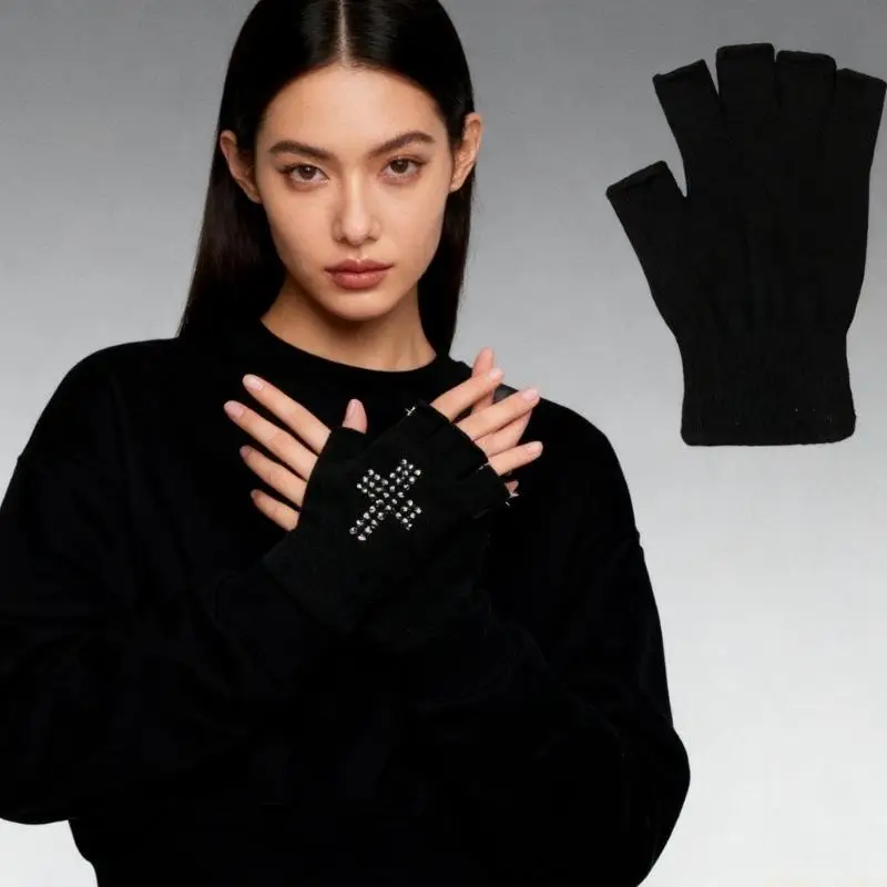 31BF Embellished Pattern Fingerless Gloves Warm Acrylic Winter Accessories Unisex
31BF Embellished Pattern Fingerless Gloves Warm Acrylic Winter Accessories Unisex