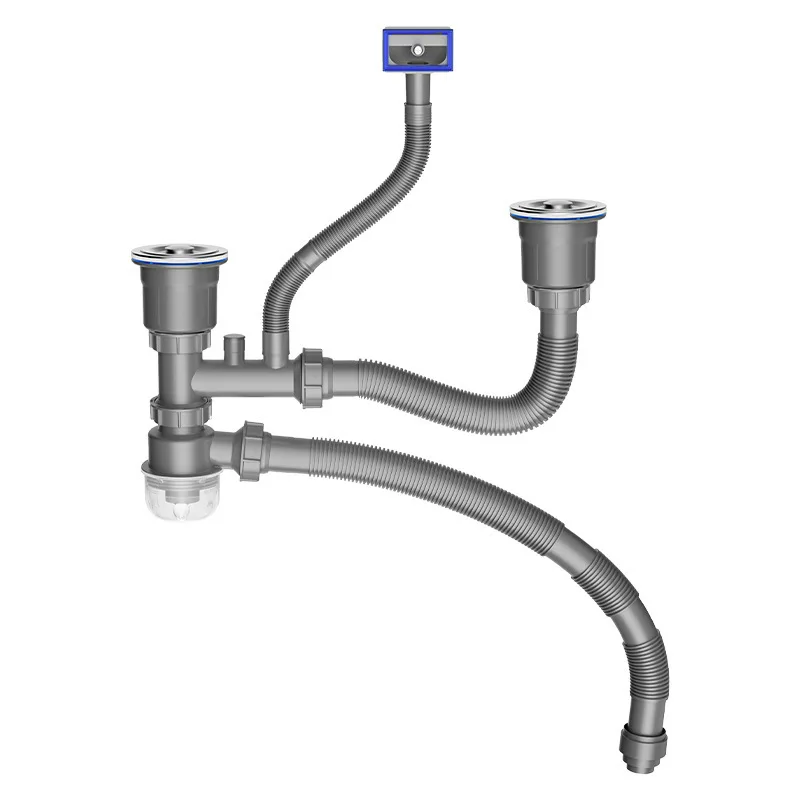 Комплект сливных труб для кухонной мойки с защитой от запаха, для одинарных и двойных раковин
Комплект сливных труб для кухонной мойки с защитой от запаха, для одинарных и двойных раковин