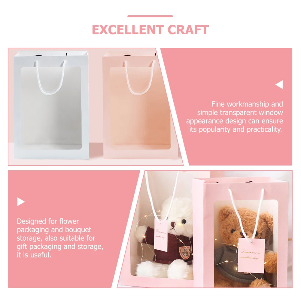10 Pcs Gift Bags Flower Bouquet Wedding Favor Boxes Arrangement Storage DIY Transparent Window Practical Packaging
10 Pcs Gift Bags Flower Bouquet Wedding Favor Boxes Arrangement Storage DIY Transparent Window Practical Packaging