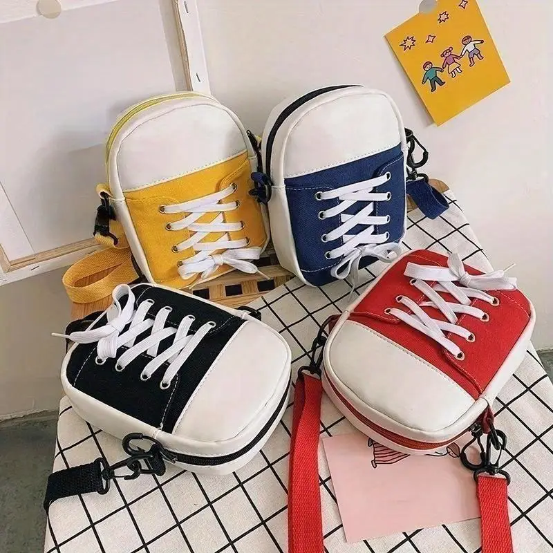 Fashionable Canvas Crossbody Bag Women's Personalized Shoe Shaped Fun Shoulder Bag Korean Candy Colored Niche Canvas Women's Bag
Fashionable Canvas Crossbody Bag Women's Personalized Shoe Shaped Fun Shoulder Bag Korean Candy Colored Niche Canvas Women's Bag