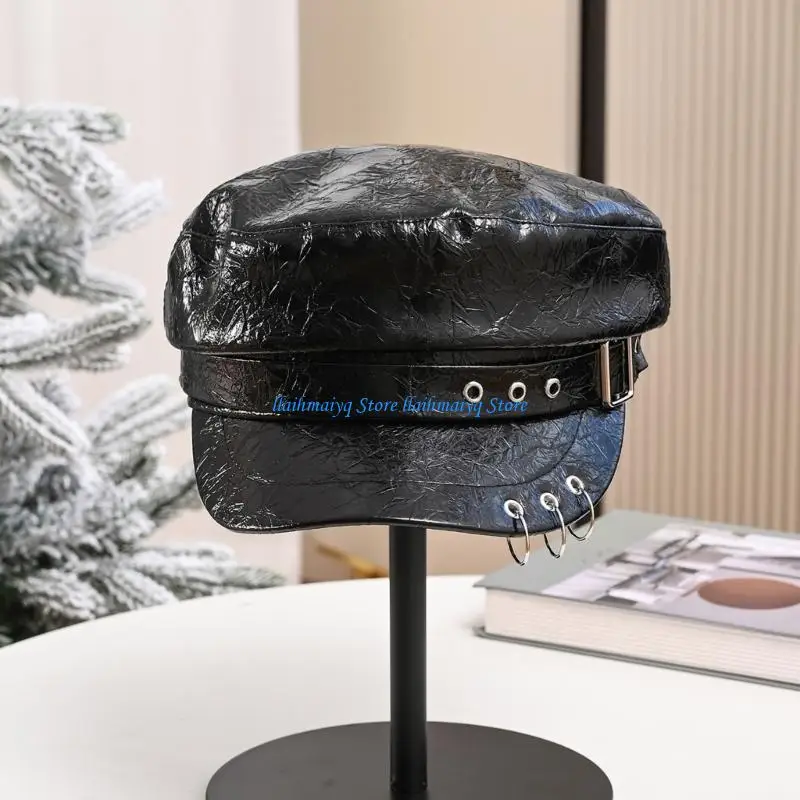 573B Vintage Breathable PU Leather Cap Adjustable Design For Men Women Fashionable Accessory Everyday Wear
573B Vintage Breathable PU Leather Cap Adjustable Design For Men Women Fashionable Accessory Everyday Wear