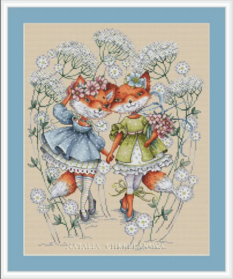 Fabric Cross Stitch Kit, DIY Embroidery, Unpainting, Sewing, Handicraft, Knitting Design, Fox Series-Date, 38-45
Fabric Cross Stitch Kit, DIY Embroidery, Unpainting, Sewing, Handicraft, Knitting Design, Fox Series-Date, 38-45