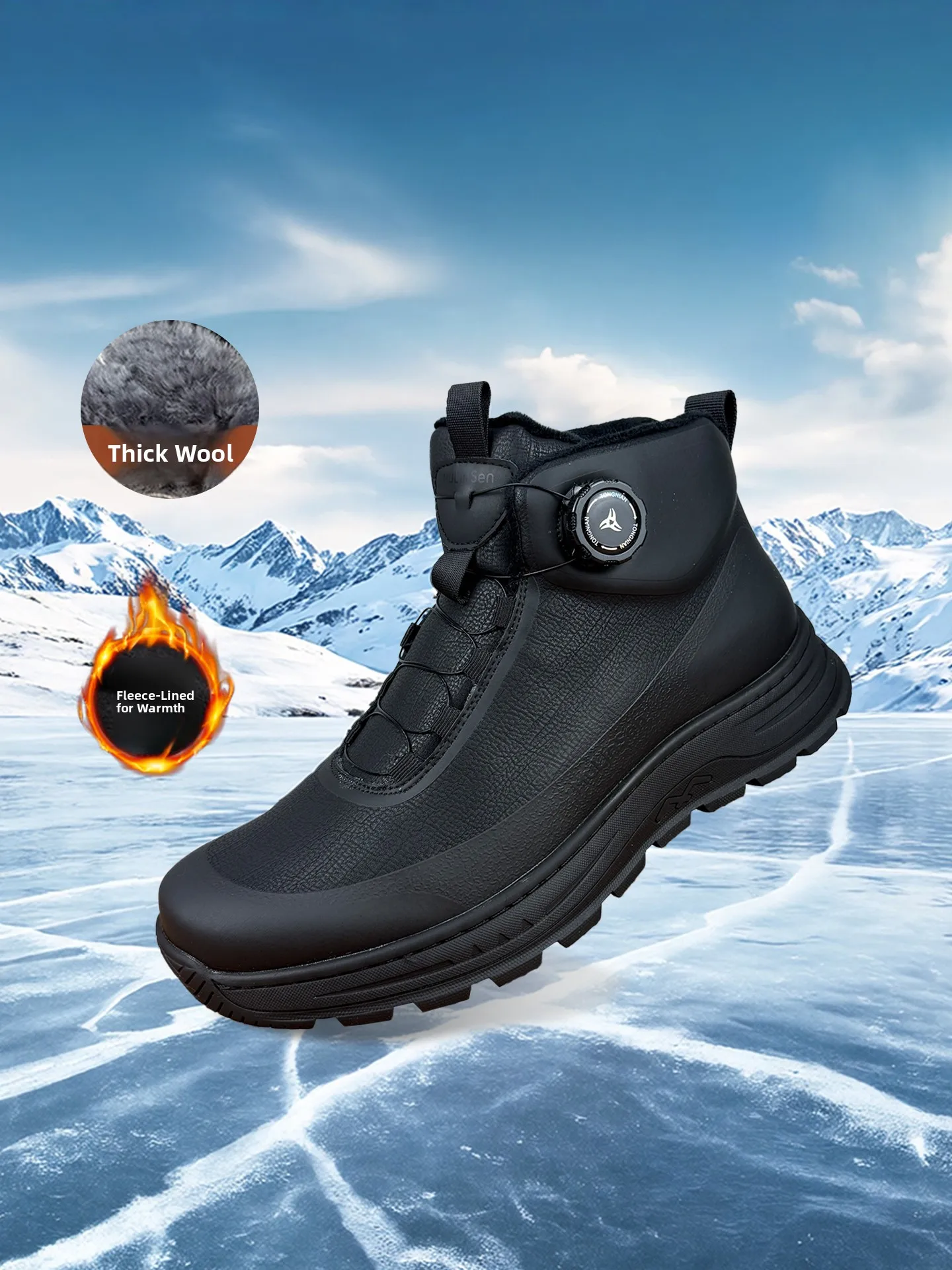 Winter Men's High-Top Thiened Warm Fur Leather Snow Boots Casual Boots round Toe Rubber Outsole Faborro Brand
Winter Men's High-Top Thiened Warm Fur Leather Snow Boots Casual Boots round Toe Rubber Outsole Faborro Brand