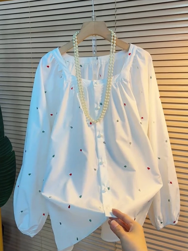 Spring 2025 plus Size Korean Style Fashionable Gentle Versatile Loose Slimming Square Collar Long Sleeve Women's Shirt
Spring 2025 plus Size Korean Style Fashionable Gentle Versatile Loose Slimming Square Collar Long Sleeve Women's Shirt