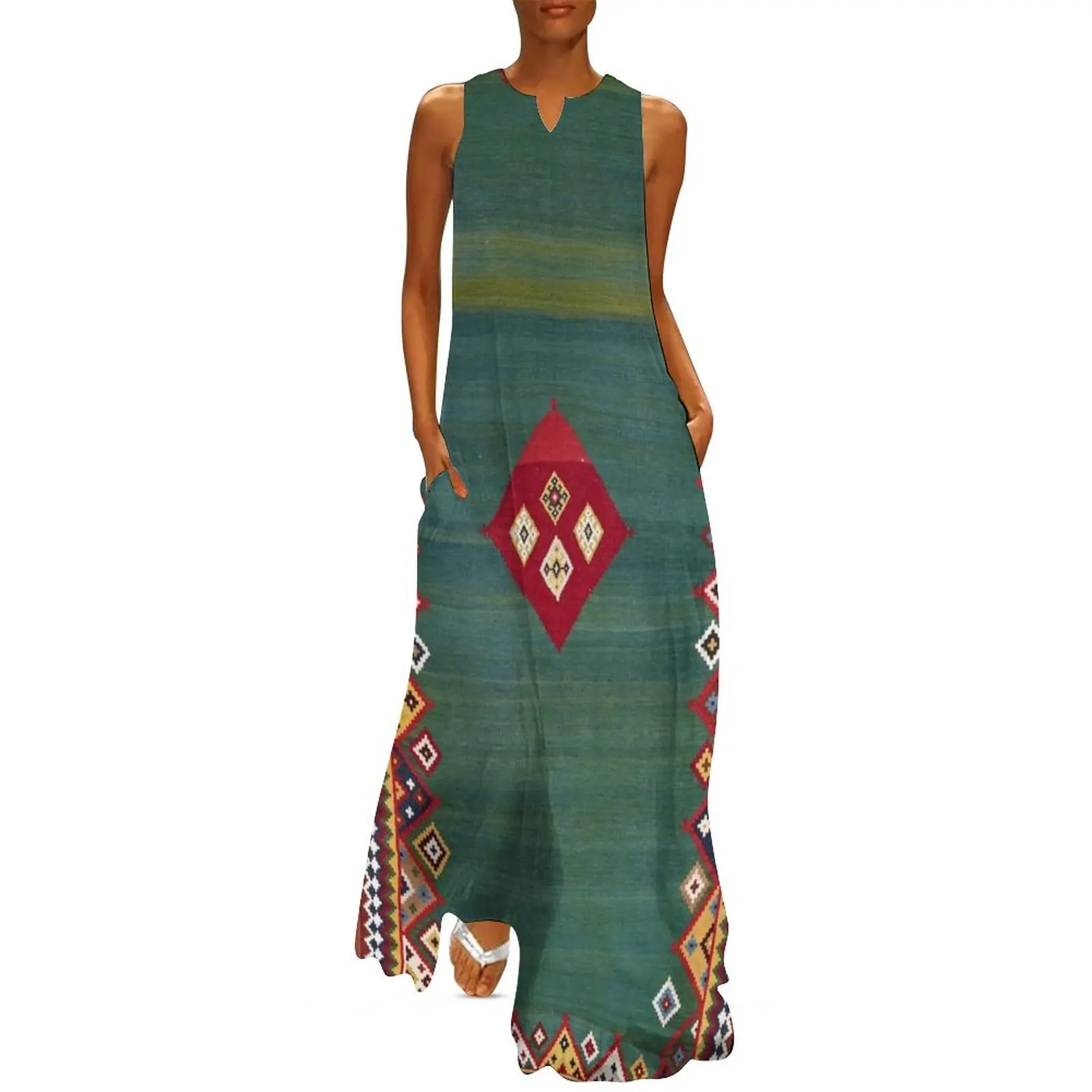 Qashqa’i Fars Southwest Persian Kilim Print Long Dress summer dresses evening dress women chic and elegant woman dress
Qashqa’i Fars Southwest Persian Kilim Print Long Dress summer dresses evening dress women chic and elegant woman dress
