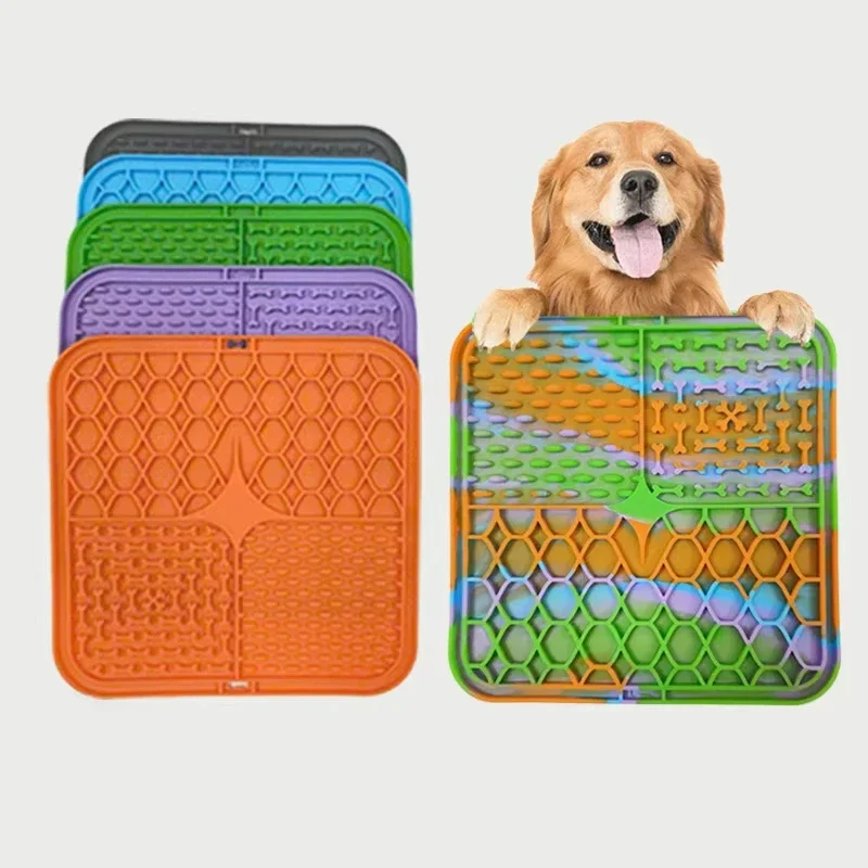 Pet Slow Food Plate Pet Lick Silicone Mat For Dogs Bathing Distraction Silicone Dog Sucker Food Training Dog Feeder Supplies
Pet Slow Food Plate Pet Lick Silicone Mat For Dogs Bathing Distraction Silicone Dog Sucker Food Training Dog Feeder Supplies