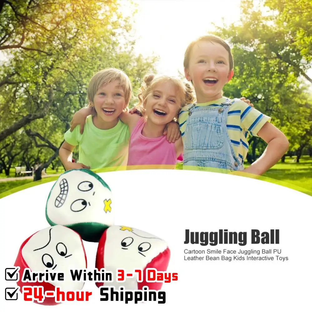Hot Sale Juggling Ball Skillful Manufacture Cartoon Smile Face Juggling Ball PU Leather Bean Bag Kids Interactive Game
Hot Sale Juggling Ball Skillful Manufacture Cartoon Smile Face Juggling Ball PU Leather Bean Bag Kids Interactive Game