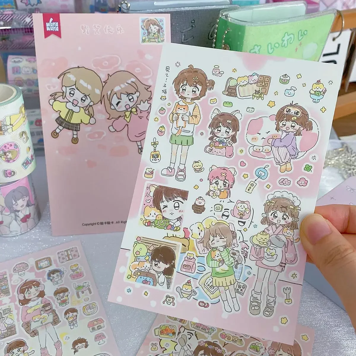 Милая девушка граффити наклейка мультфильм повседневный стиль кампуса наклейка украшение 
Милая девушка граффити наклейка мультфильм повседневный стиль кампуса наклейка украшение